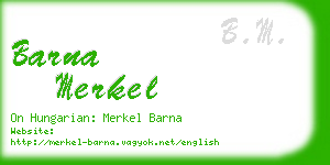 barna merkel business card